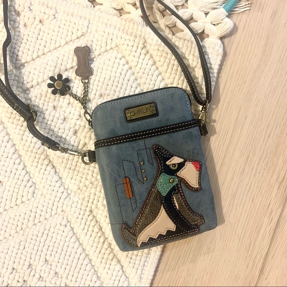 Chala Leather Patchwork Scottie Dog Crossbody Bag - Picture 3 of 10